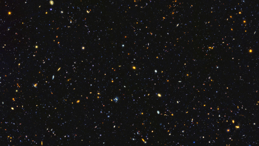 Hubble image of galaxies