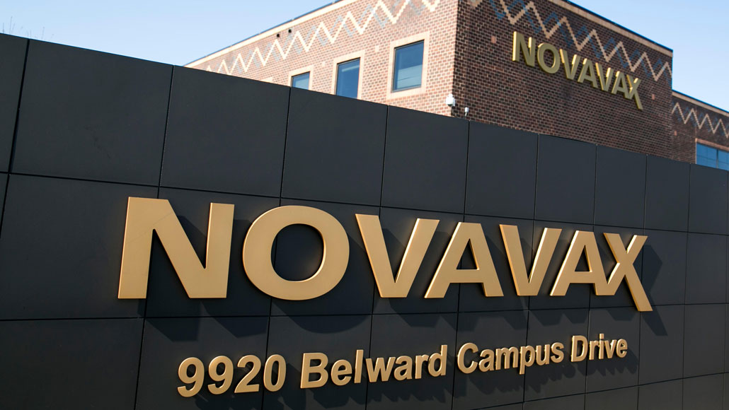 Novavax headquarters sign