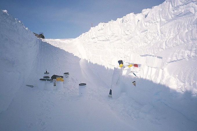 trench in Antarctica