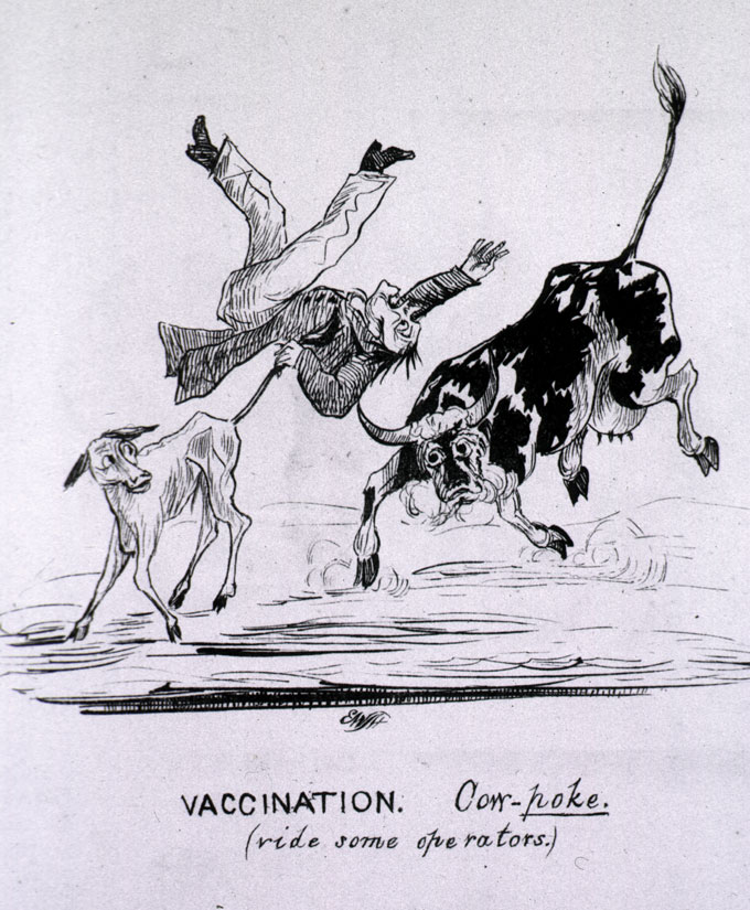 a political cartoon against vaccination