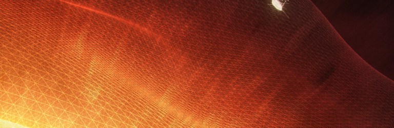 illustration of NASA's Parker Solar Probe visiting the Sun's atmosphere