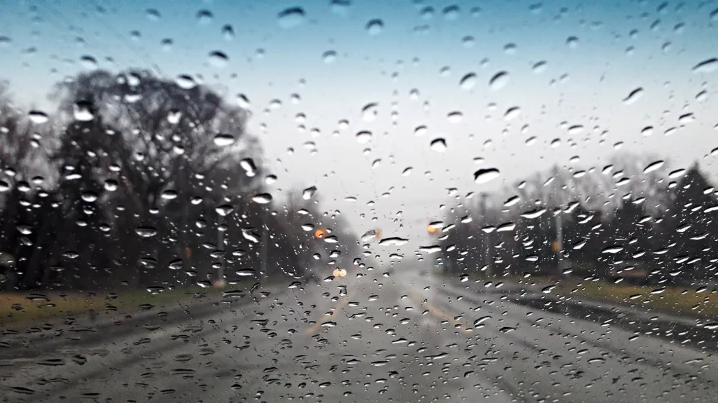 raindrops on a car window