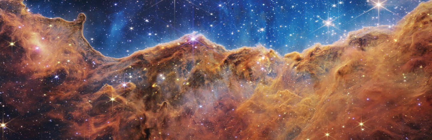 Carina nebula image taken by JWST's NIRCam camera