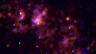 An image of cosmic clouds glowing in X-rays.