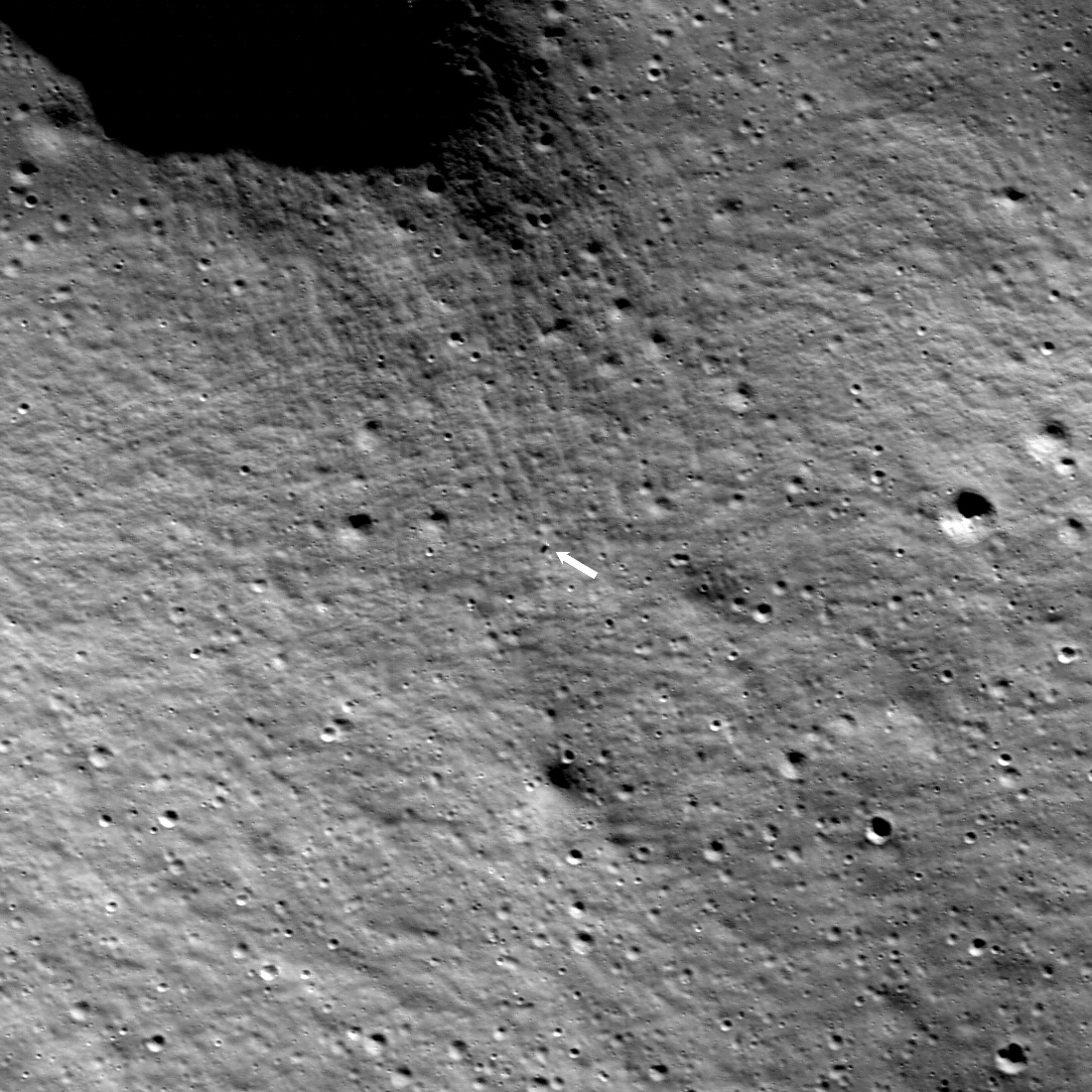 LRO image of Odysseus lander on moon