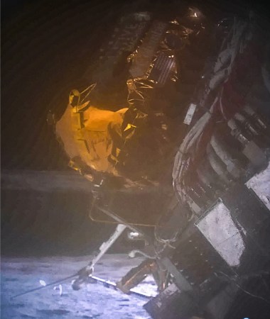 Odysseus lunar lander on moon