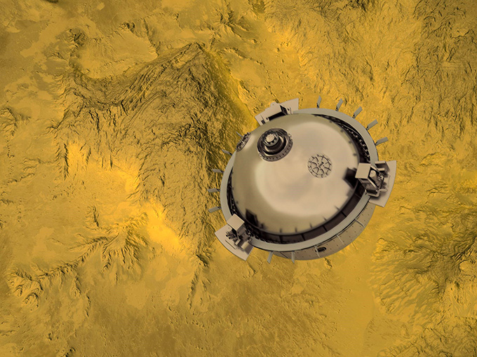 Davinci probe to Venus illustration