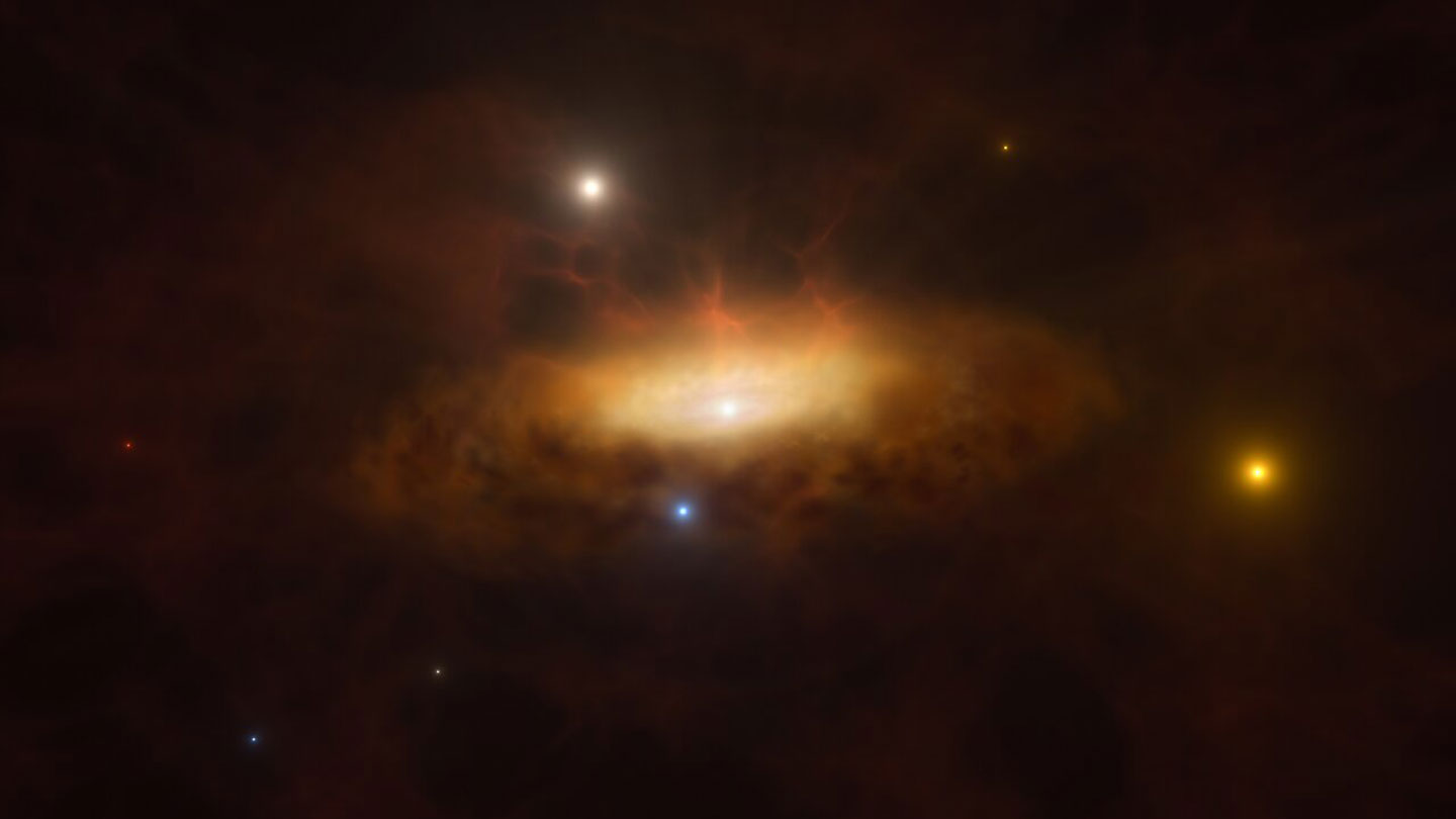 Astronomers watch a supermassive black hole turn on for the first time