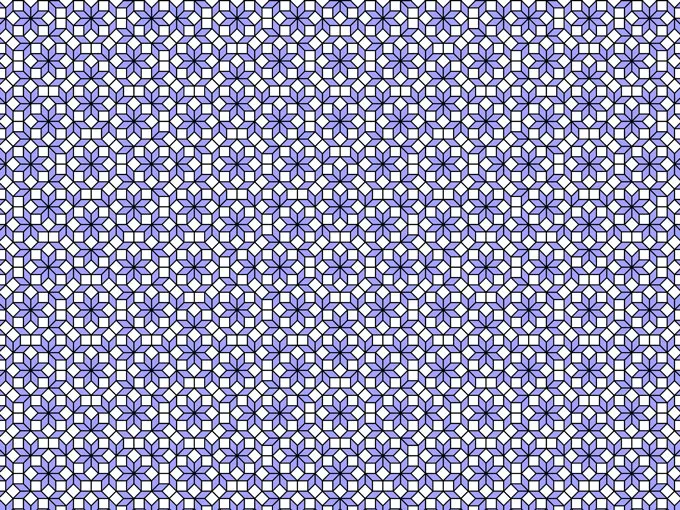 A repeating pattern made of blue rhombuses and white squares, resembling tiled flooring.