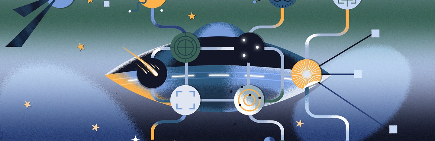 digital art of an unexplained anomalous phenomena (UAP)