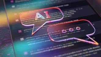 AI chatbot with thought bubbles