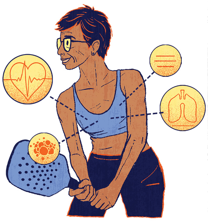 An illustration showing the different types of medical wearables someone may have