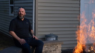 Jon Nelson at this fire pit