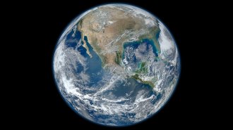 A photo composite of Earth from space