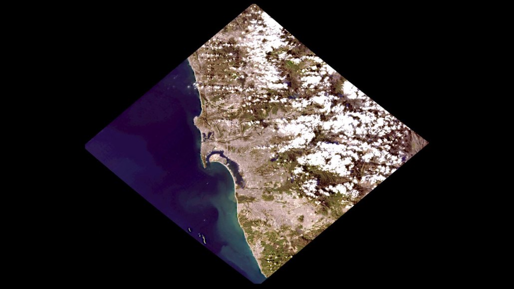 An image taken from the International Space Station shows a stream of sewage flowing off the San Diego coast from the Tijuana River.
