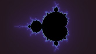 Two black blobs with neon blue spikes emerging from their edges.