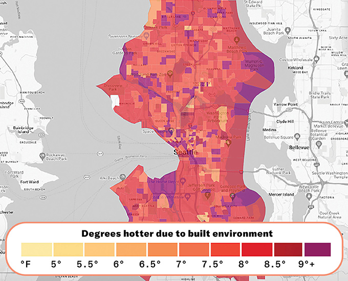 Heat map of Seattle
