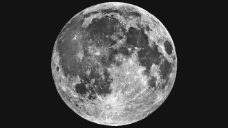 The nearside of the full moon