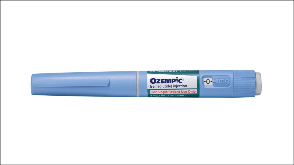 Picture of a blue injector pen for Ozempic (semaglutide).