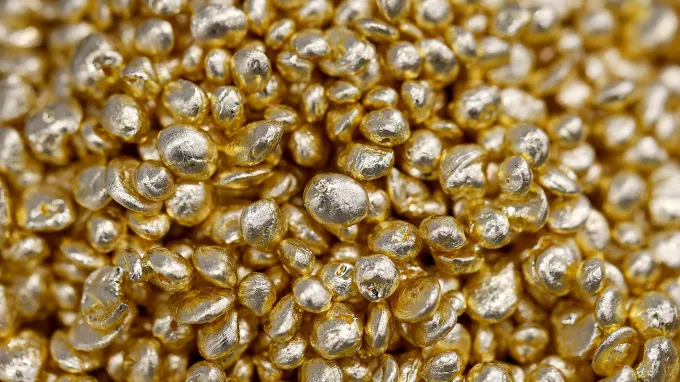 Shiny gold pellets