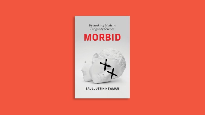 The cover of the book "Morbid" by Saul Justin Newman against an orange background.