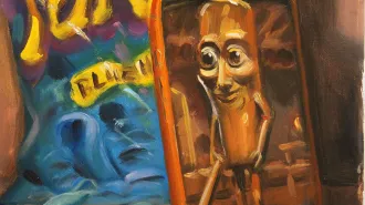 An artistic interpretation of brain rot