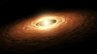 An illustration of the planetary disk in the universe